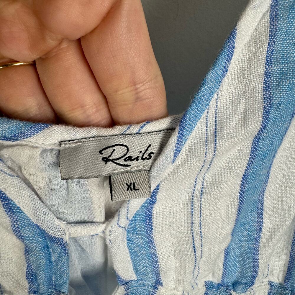 Rails Avril Tiered Midi Dress Gibson Stripe Size … - image 5